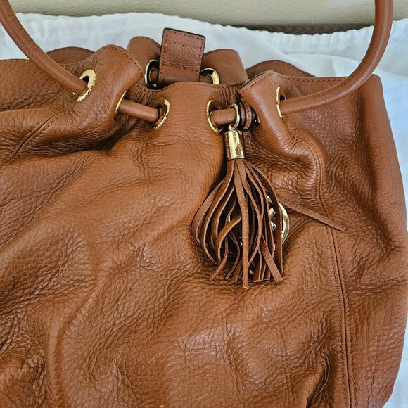 Michael Kors Tan Drawstring Tassel Jet Set Shoulder Bag - Picture 8 of 8